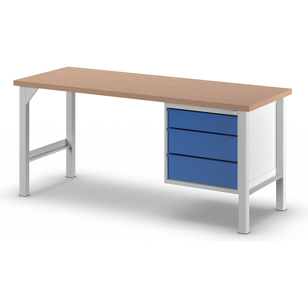 Kaiserkerkraft Workbench Light Gray Gentian Blue 2000x750x890 2