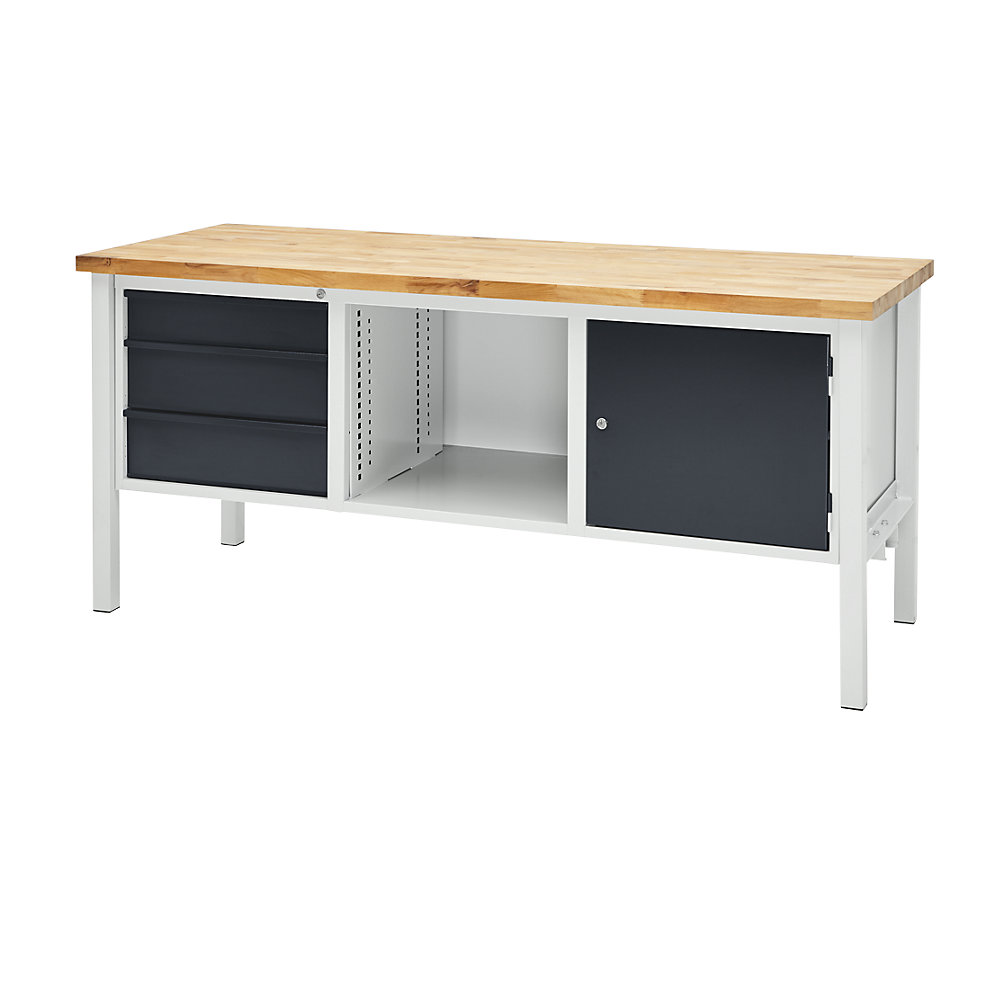Kaiserkerk Workbench Light Gray/Anthracite Gray 2000x750x890mm 2
