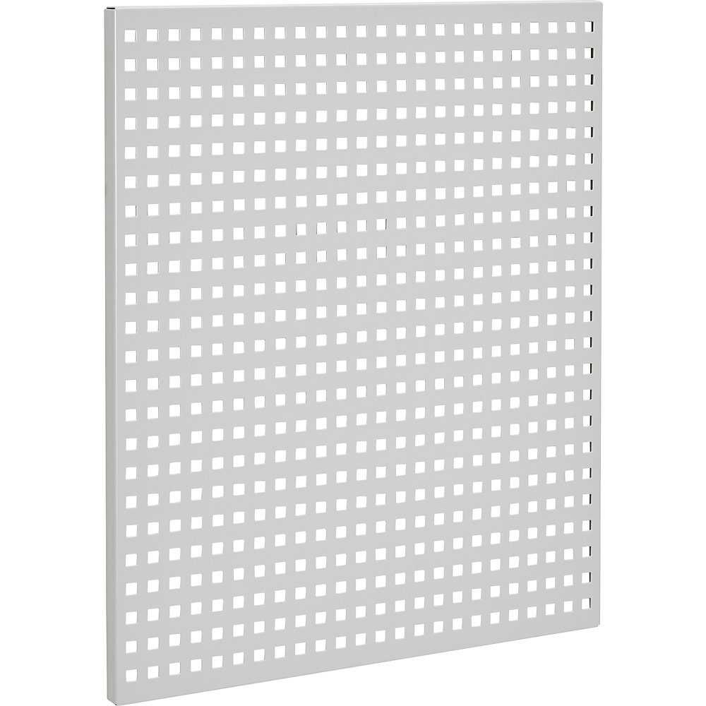 Perforated panel for equipment cupboard, to hook-on, light grey