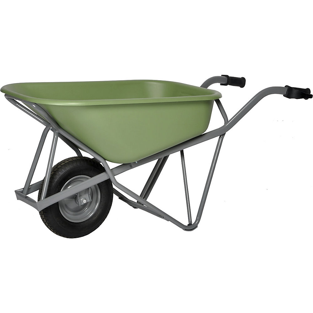 Photos - Wheelbarrow / Trolley Matador made of steel, 90 l, made of steel, 90 l, HDPE tray, green 