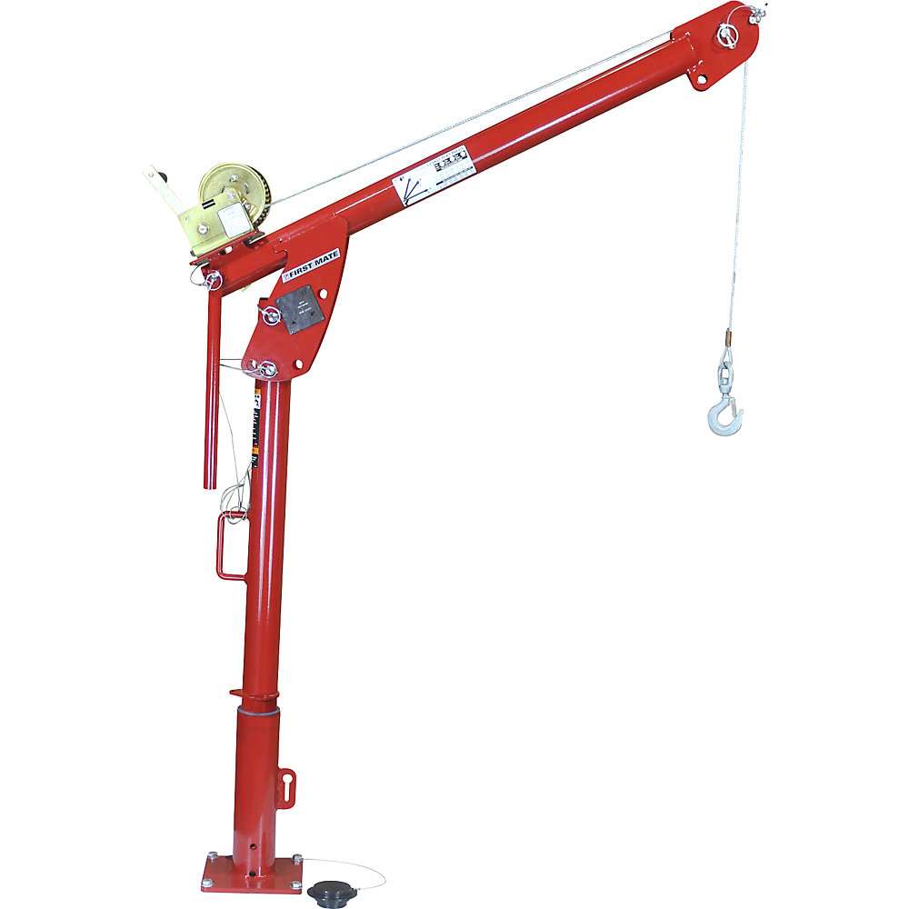 Thern FIRST MATE 5PFC5 slewing crane, powder coated, manual wire rope winch with worm gears, powder coated
