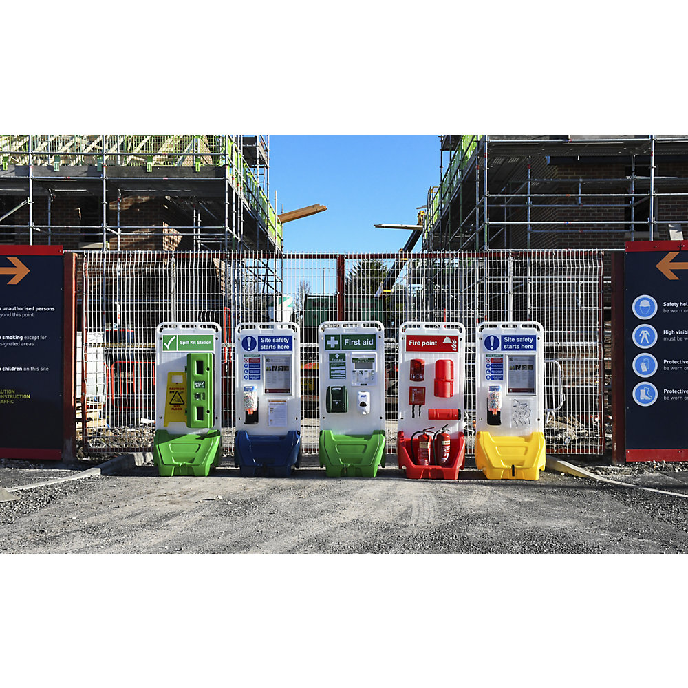 kaiserkraft Mobile Service-Station SAFETY POINT, mit abschließbarem Deckel, Dichtung, für Sicherheits-/Schutzprodukte, gelb 2