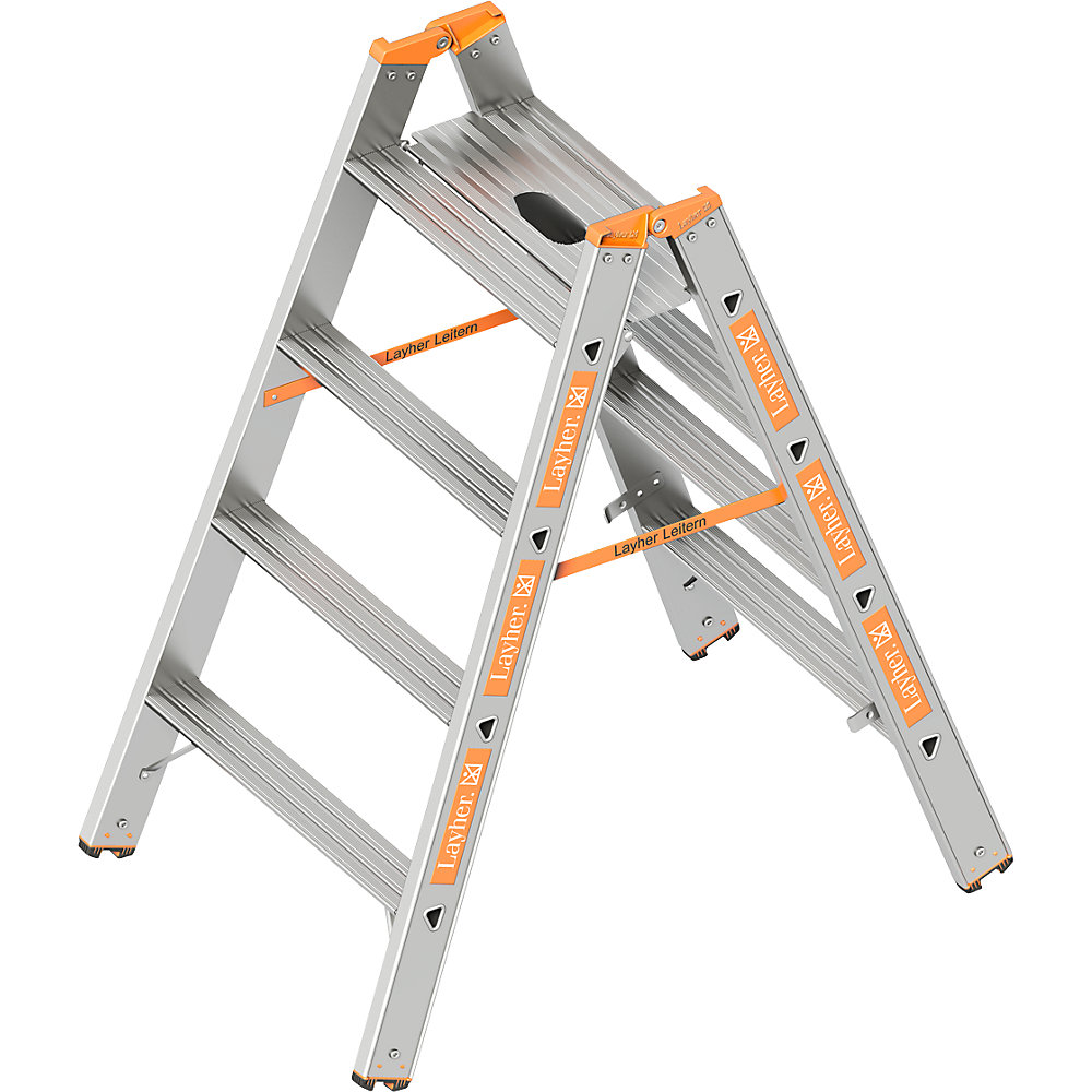 Photos - Ladder Layher max. load 200 kg, max. load 200 kg, 2 x 4 steps