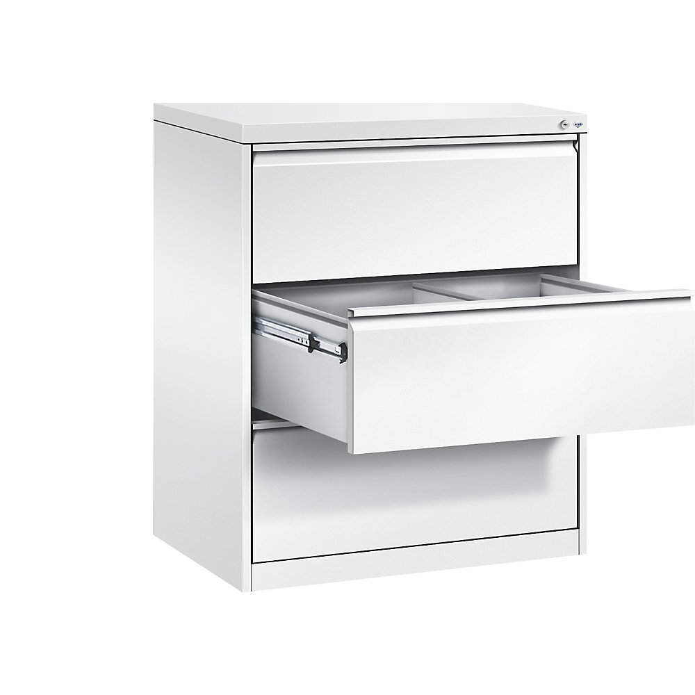 Hängeregistraturschrank ACURADO, 2-bahnig, 3 Schübe, verkehrsweiß C+P 2