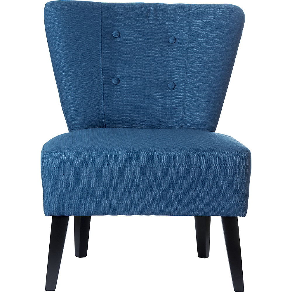 Sessel BRIGHTON, Füße aus Massivholz, blau meet 2