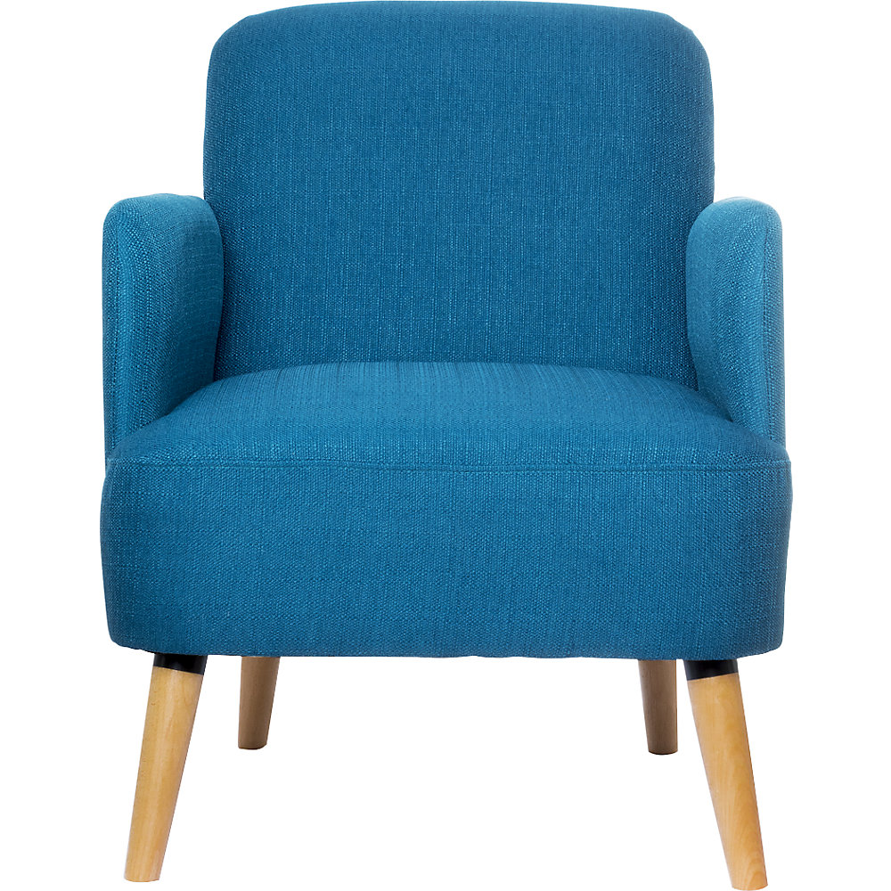 Sessel BROOKS, Füße aus Massivholz, blau meet 2