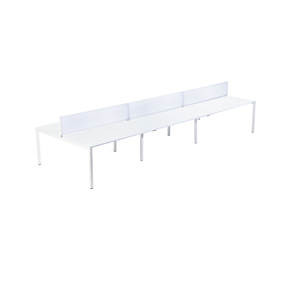 EasyDesk 6-Team Office Desk White 3600x1260 2