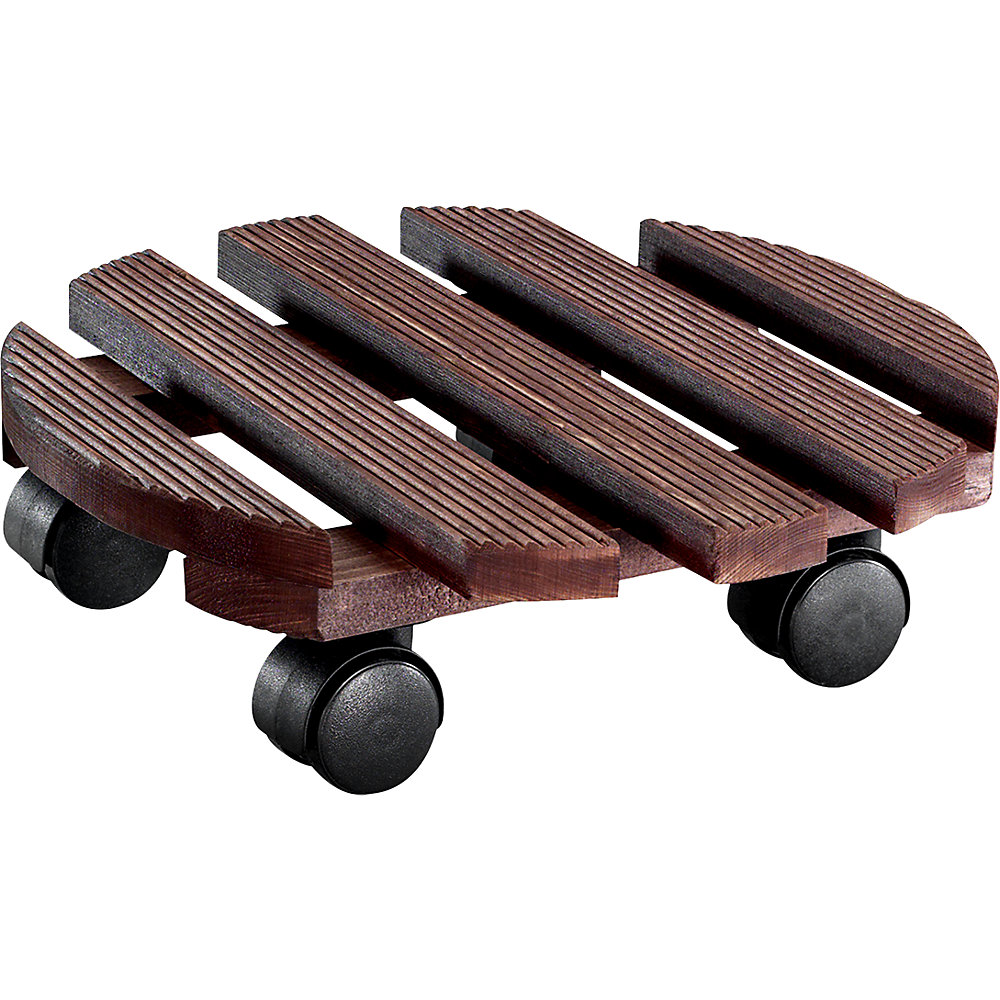 Plateau roulant pour plante en bois de pin massif