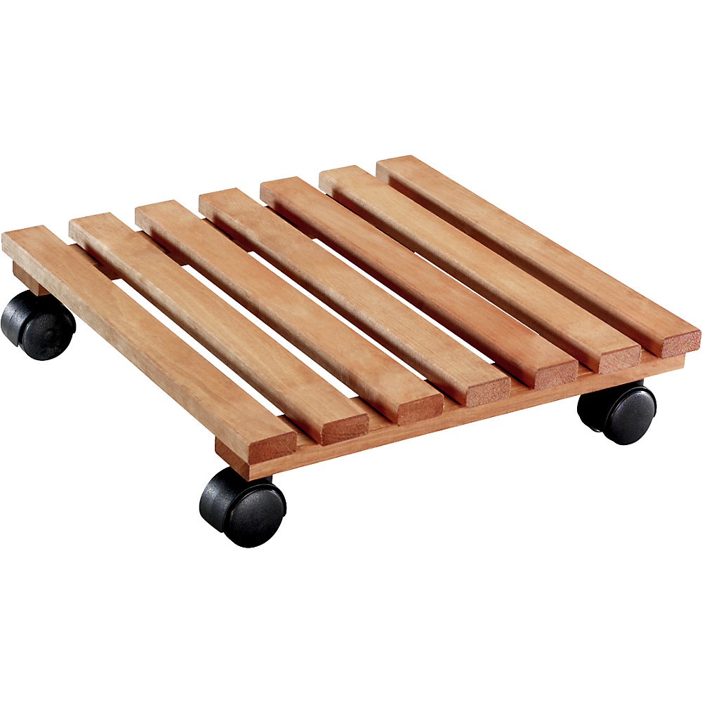Plateau roulant pour plante en bois d'aulne massif