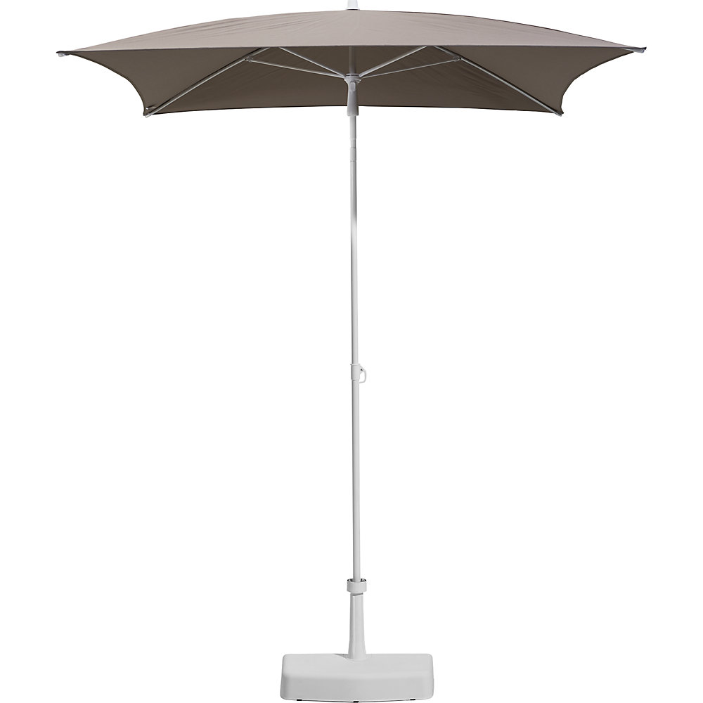 Sombrilla, cuadrada, L x A 1600 x 1600 mm, armazón blanco, visón