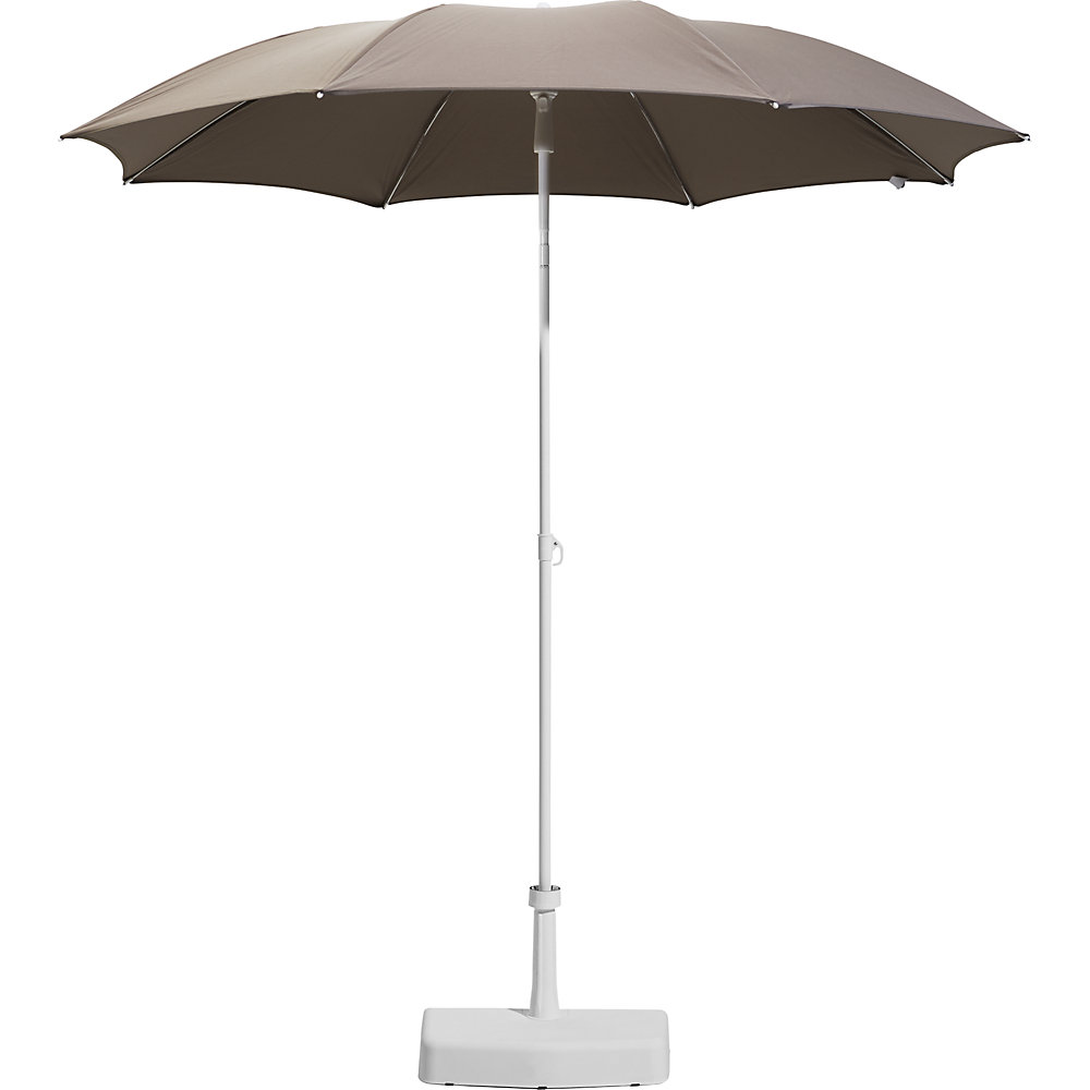 Sombrilla, diseño redondo, Ø 2000 mm, armazón blanco, visón