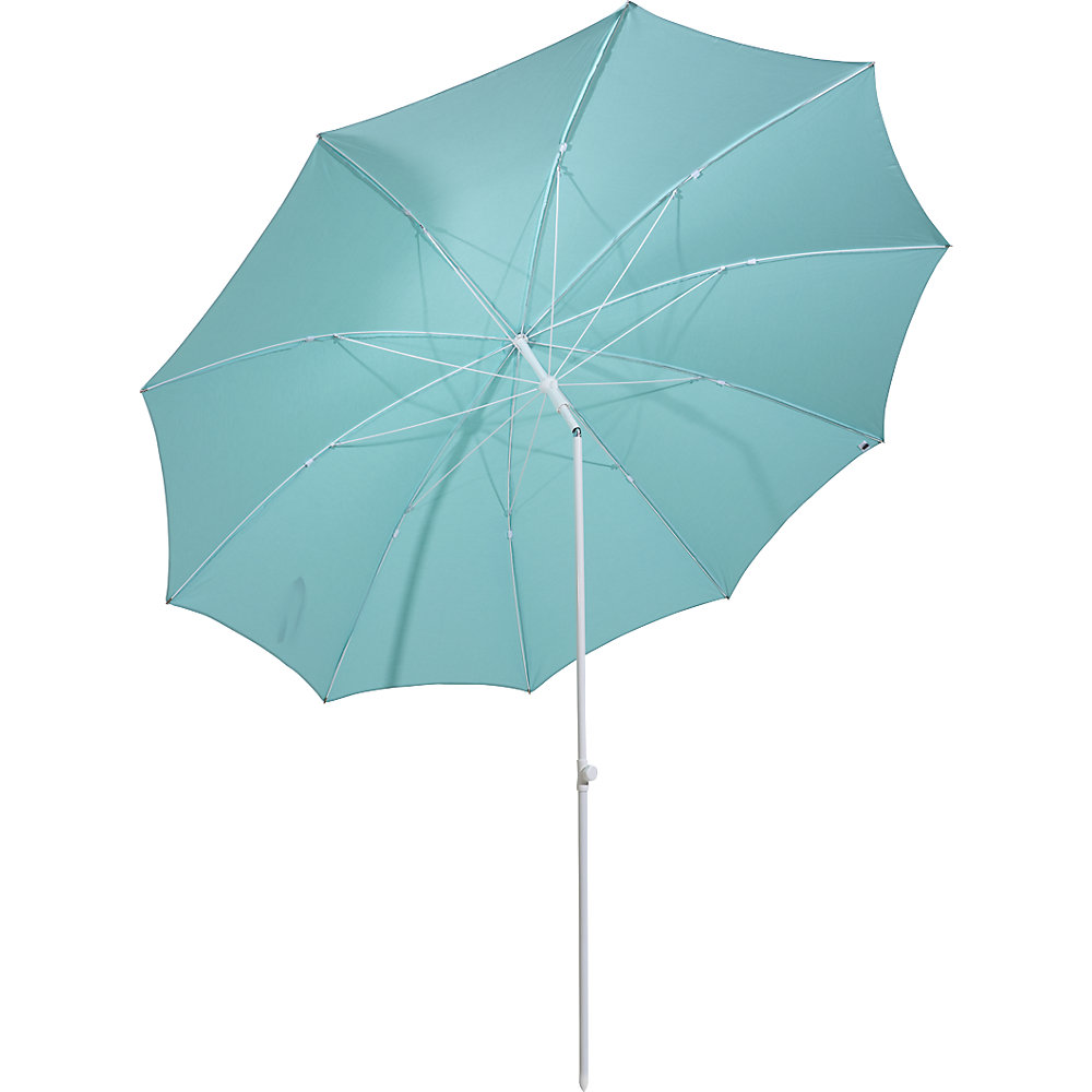 kaiserkraft Sonnenschirm, rundes Design, Ø 2800 mm, Gestell weiß, aqua 2