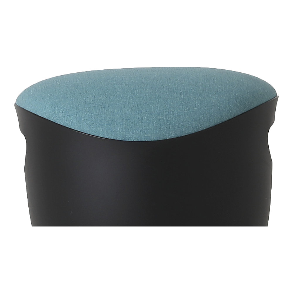 kaiserkraft Multibeweglicher Sitzhocker, höhenverstellbar 465 - 585 mm, Sitz gepolstert, Bezug türkis 2