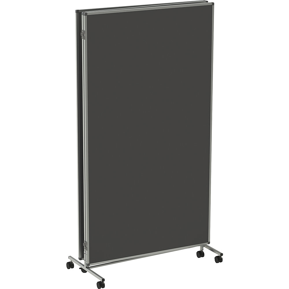 Präsentationswand, faltbar und mobil, HxBxT 1905 x 3040 x 500 mm, dunkelgrau eurokraft basic 2