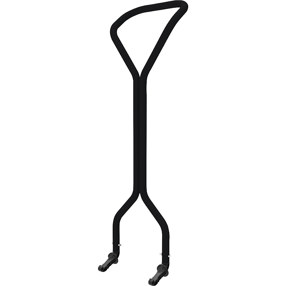 Maniglia per pallet su ruote PALLY, lungh. x largh. x alt. 1000 x 320 x 150 mm, nero, metallo