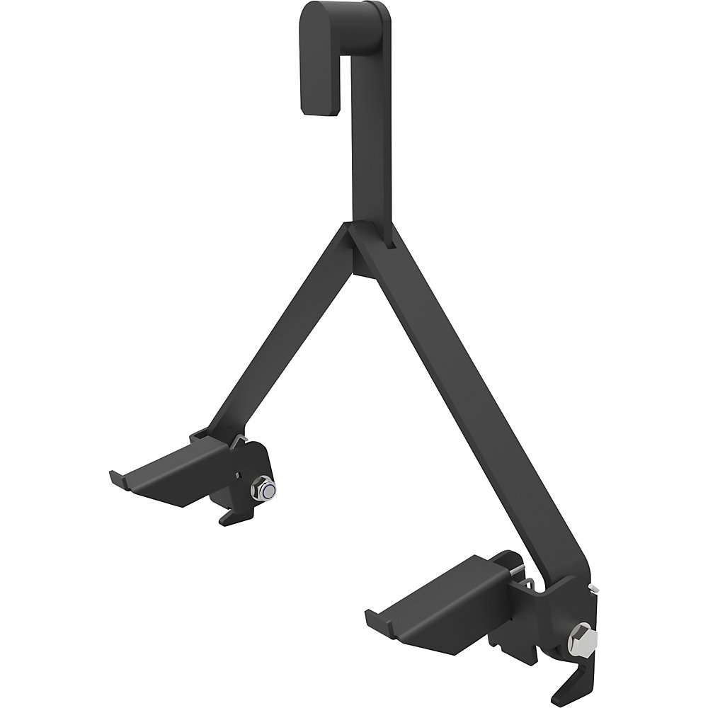 Gancio di traino per pallet su ruote PALLY, lungh. x largh. x alt. 310 x 315 x 105 mm, nero, metallo