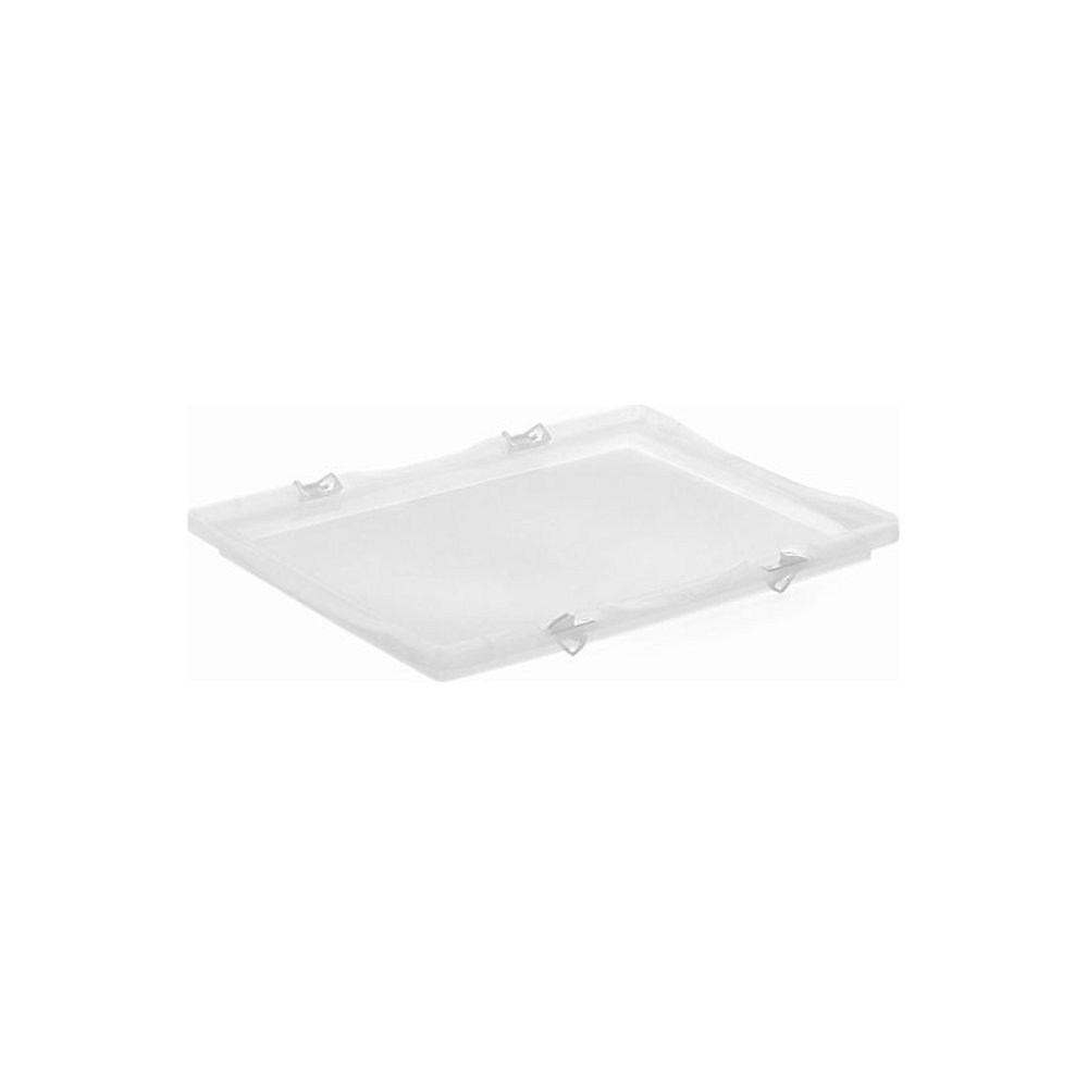 kaiserkraft Hinged Lid Translucent 600 x 400 mm Polypropylene