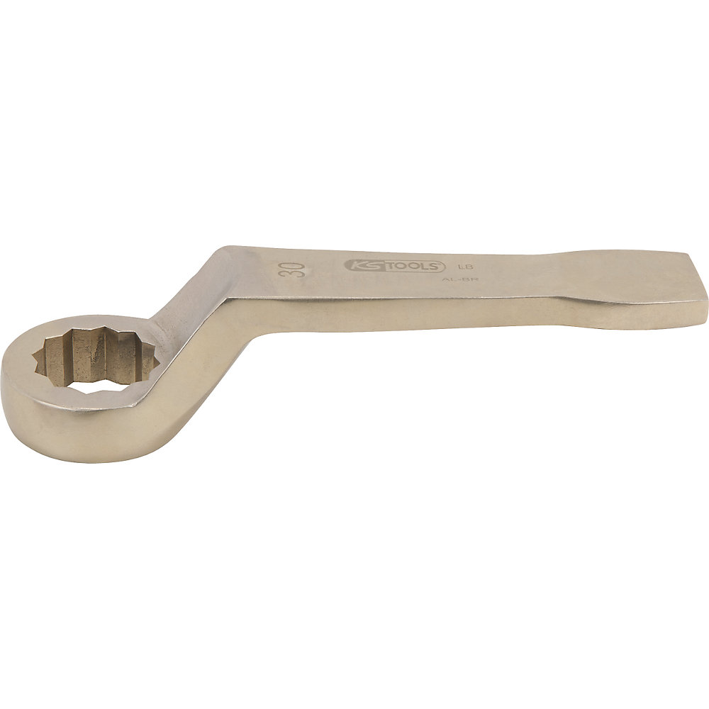 KS Tools Chiave poligonale a percussione BRONZEplus, anello piegato a 75°, 30 mm