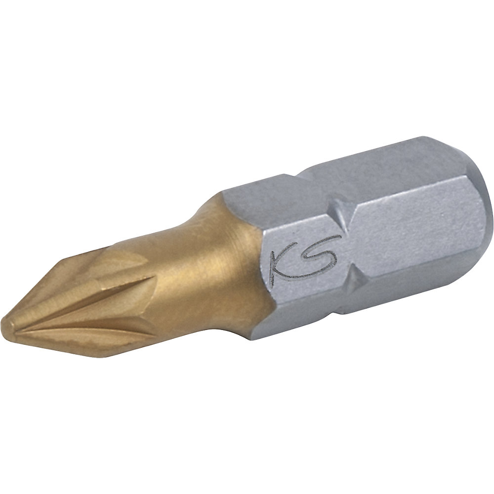 KS Tools Inserto TiN da 1/4'', PZ, lunghezza 25 mm, conf. da 5 pz., PZ1