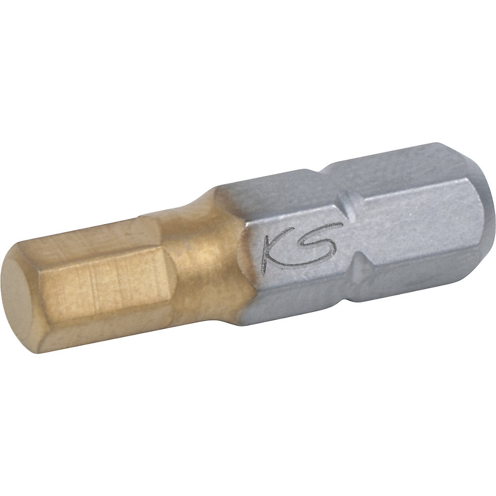 KS Tools Inserto TiN da 1/4'', esagonale, conf. da 5 pz., 4 mm