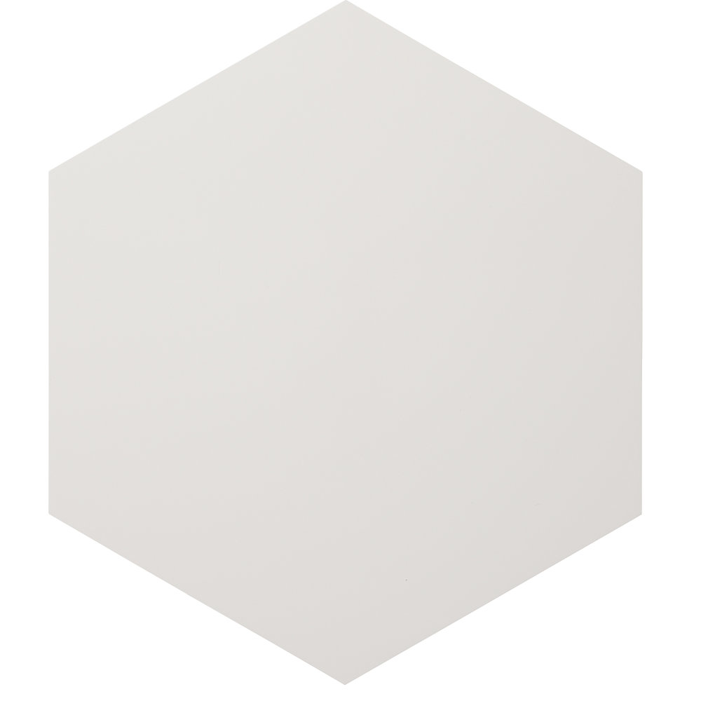 Chameleon Tableau blanc design, tôle d'acier émaillée - hexagonal, Ø 600 mm, blanc