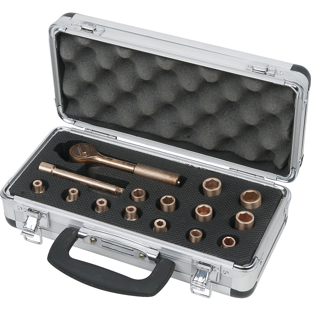 KS Tools Set di chiavi a bussola BERYLLIUMplus da 1/4'', 15 pz., antiscintilla