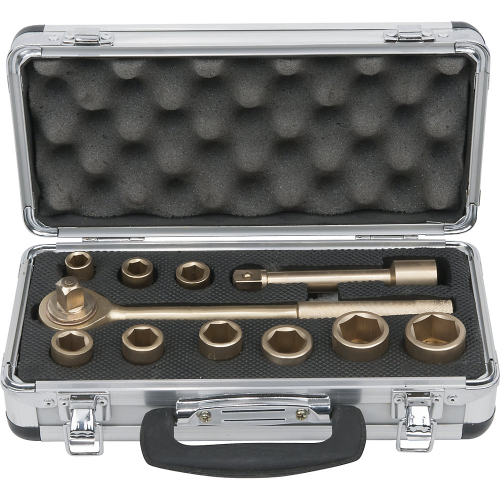 KS Tools Set di chiavi a bussola BRONZEplus da 1/2'', 24 pezzi, esagonali, FlankTraction