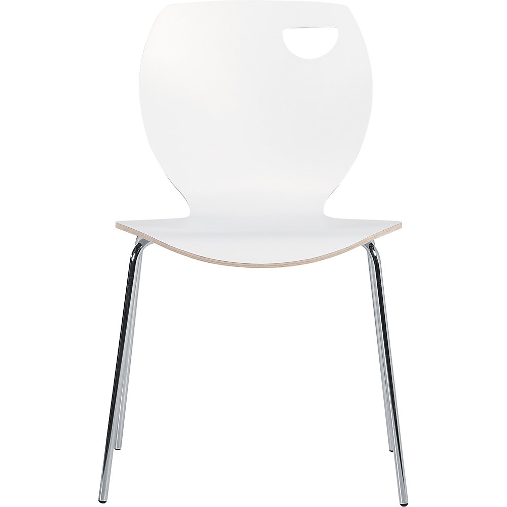 Kaiserkraft Laura Shell Chair White/Chrome 2