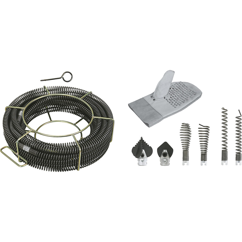 KS Tools Coffre à outils pour le nettoyage des égouts et des tuyaux, pour spirale de 22 mm, 14 éléments