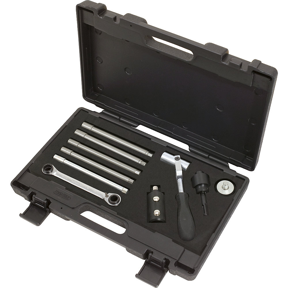 KS Tools Coffret de clés de montage sanitaire, 10 pièces, alliage super-fin chrome-vanadium-acier