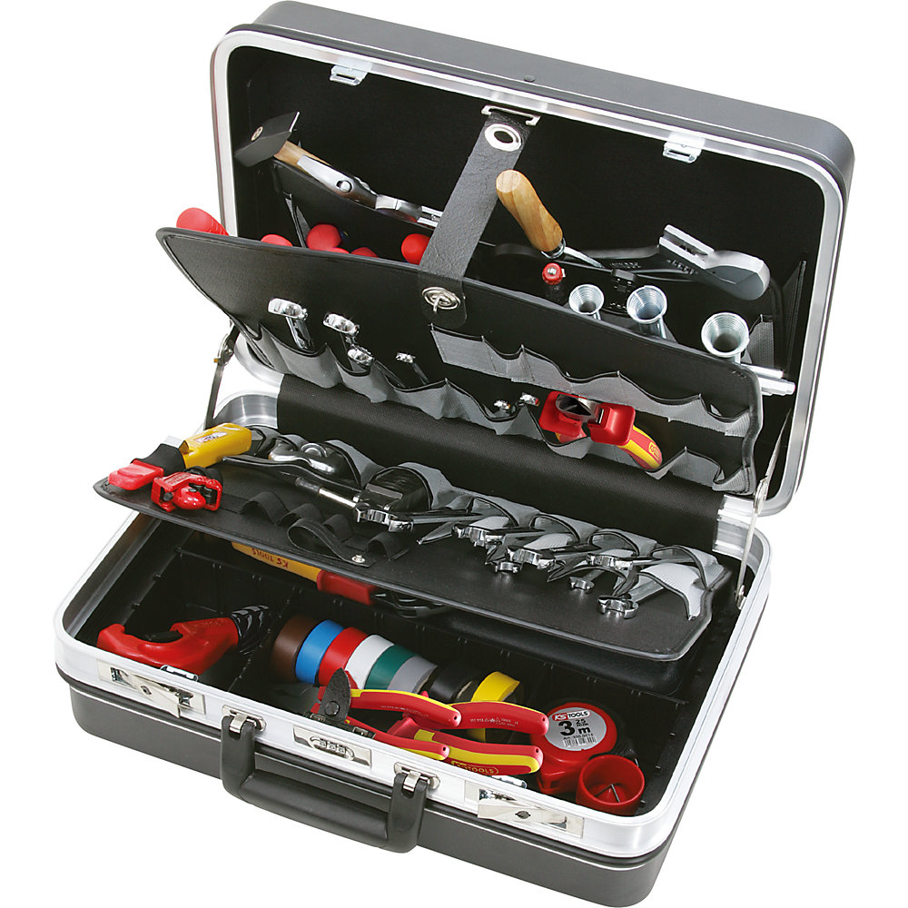 KS Tools Composition d'outils pour sanitaire-chauffage, 129 éléments, alliage super-fin chrome-vanadium-acier