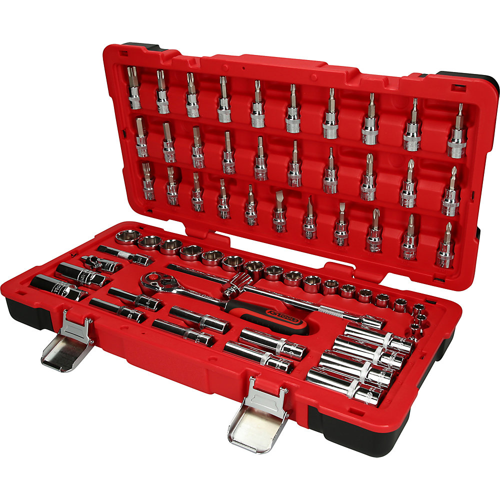 KS Tools Set di chiavi a bussola da 3/8'' CHROMEplus, 66 pezzi, FlankTraction