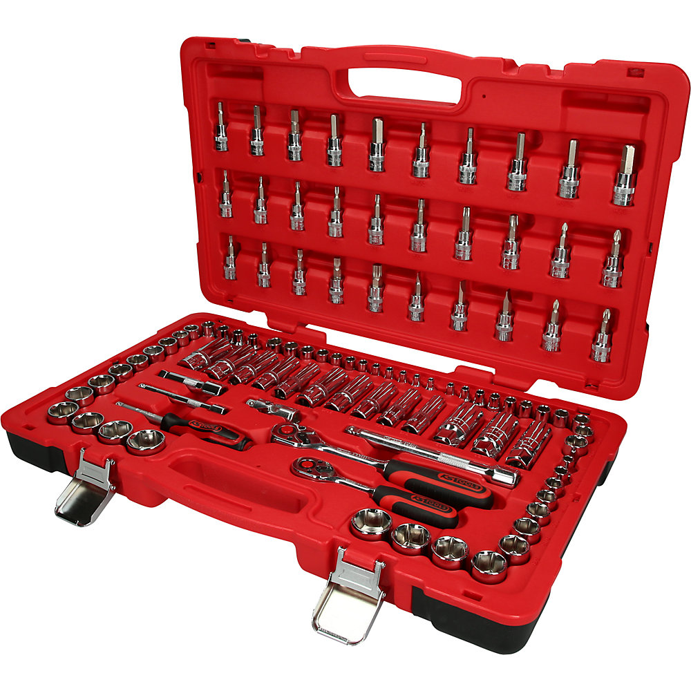KS Tools Set di chiavi a bussola CHROMEplus 1/4'' + 3/8'', 100 pezzi, reversibili