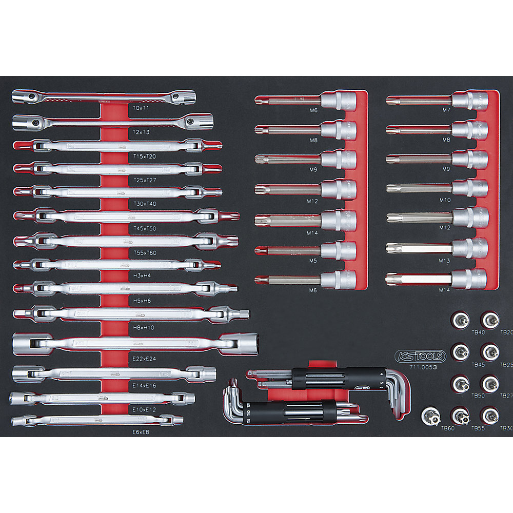 KS Tools Set di chiavi SCS, 53 pezzi, modulo per tutto un cassetto