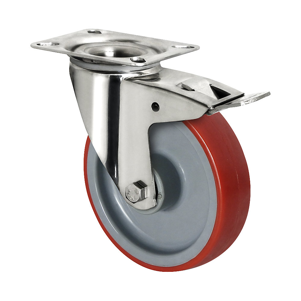 Roulette polyuréthane sur jante polyamide