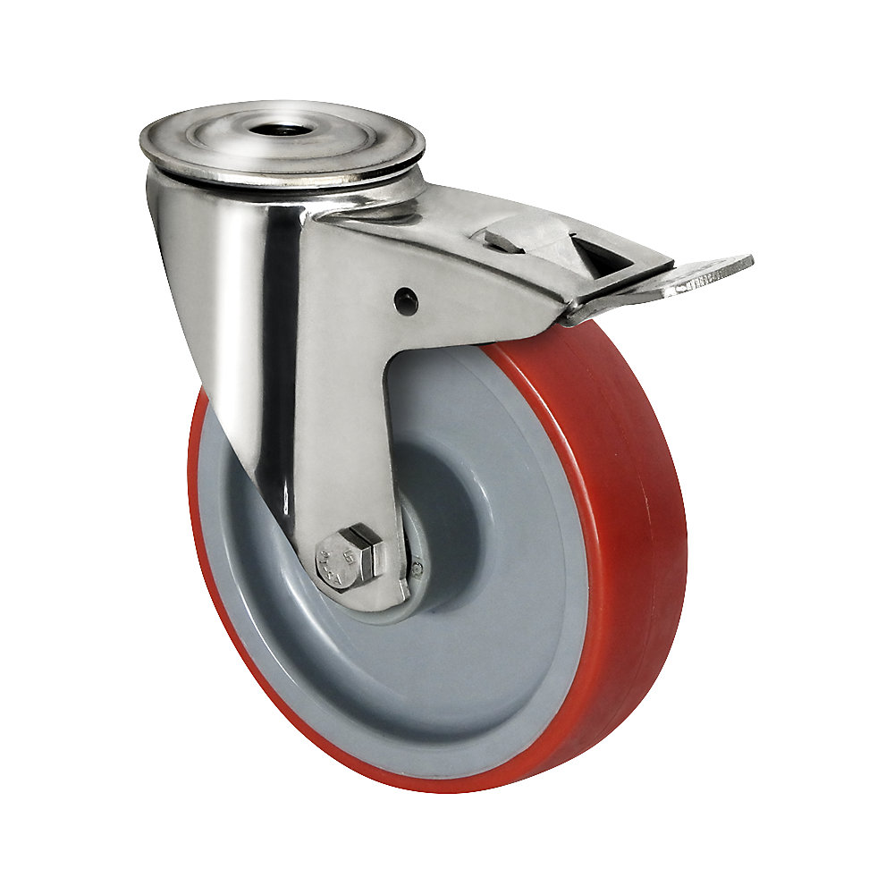 Roulette polyuréthane sur jante polyamide