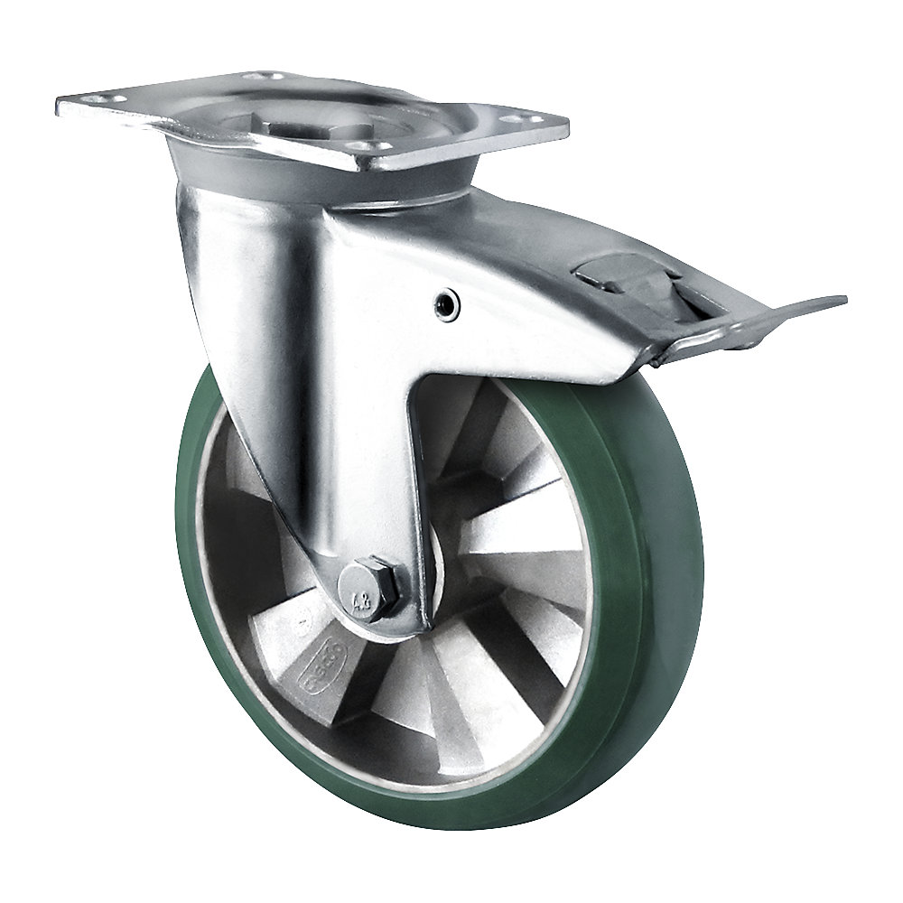 Roulette en PU élastique vert