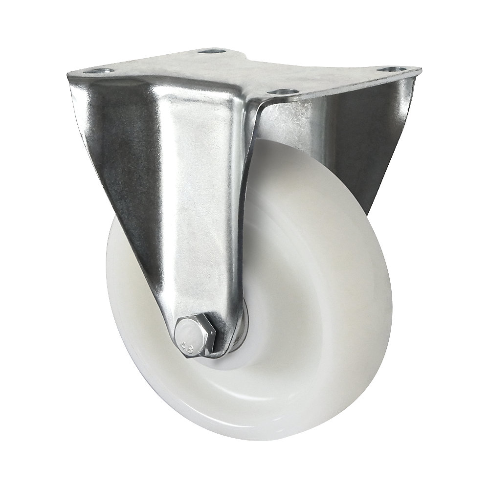 Roue polyamide, chape en tĂ´le d'acier