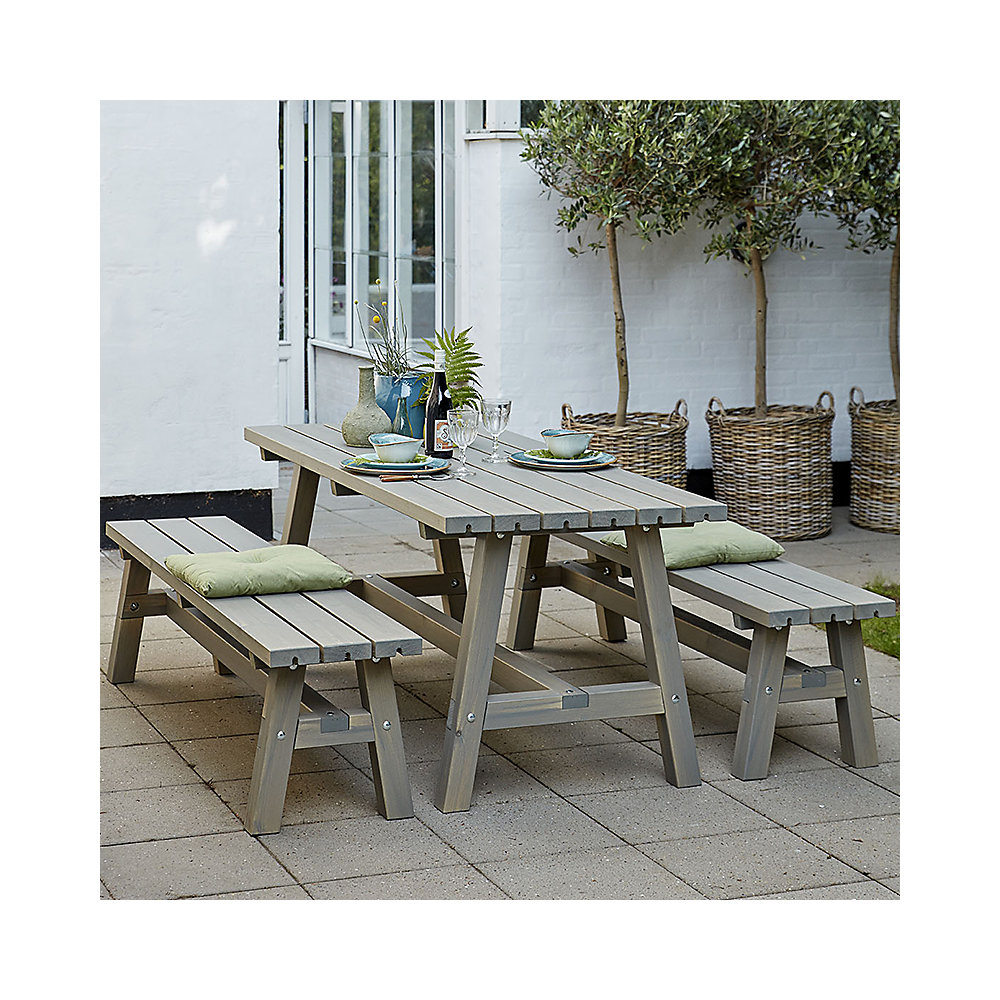 Kaiserkraft Seating Set Softwood Grey-Brown 2