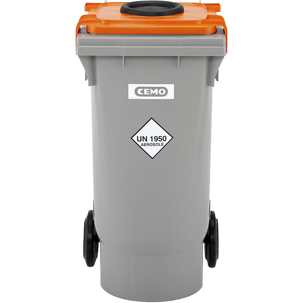 CEMO Hazardous Waste Collection Container Gray 120 l 2