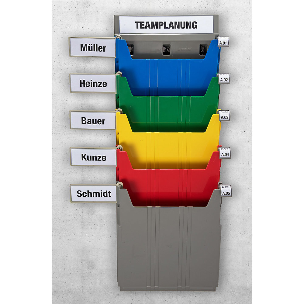 Kaiserkraft Labeling Clip for Wall Sorter Flat/Big Large Gray 2