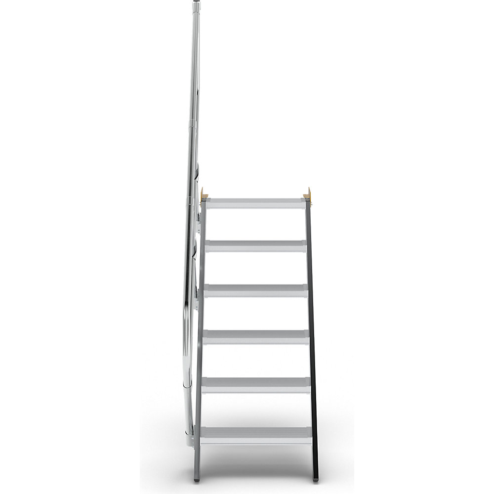 Industrietreppe, Alu-Stufen, Stufenbreite 600 mm, 6 Stufen MUNK 2