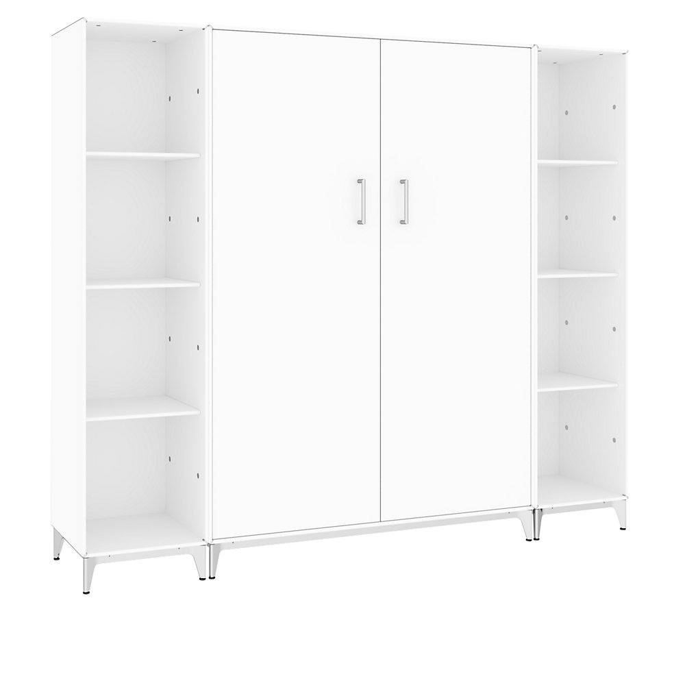 Rayonnage et armoire à portes battantes combinés