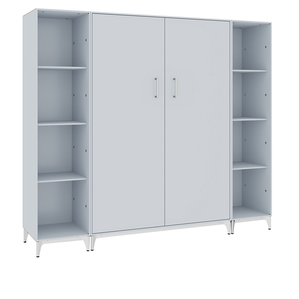 Rayonnage et armoire à portes battantes combinés