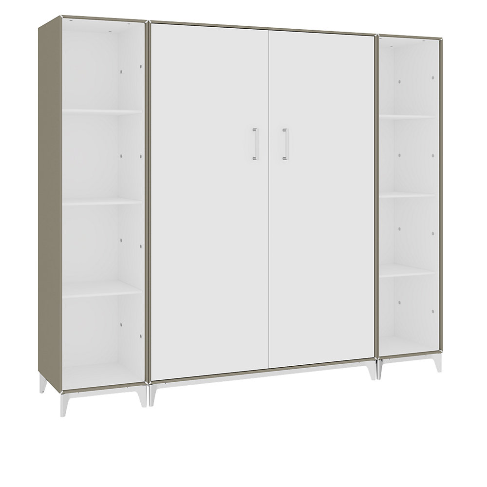 Rayonnage et armoire à portes battantes combinés