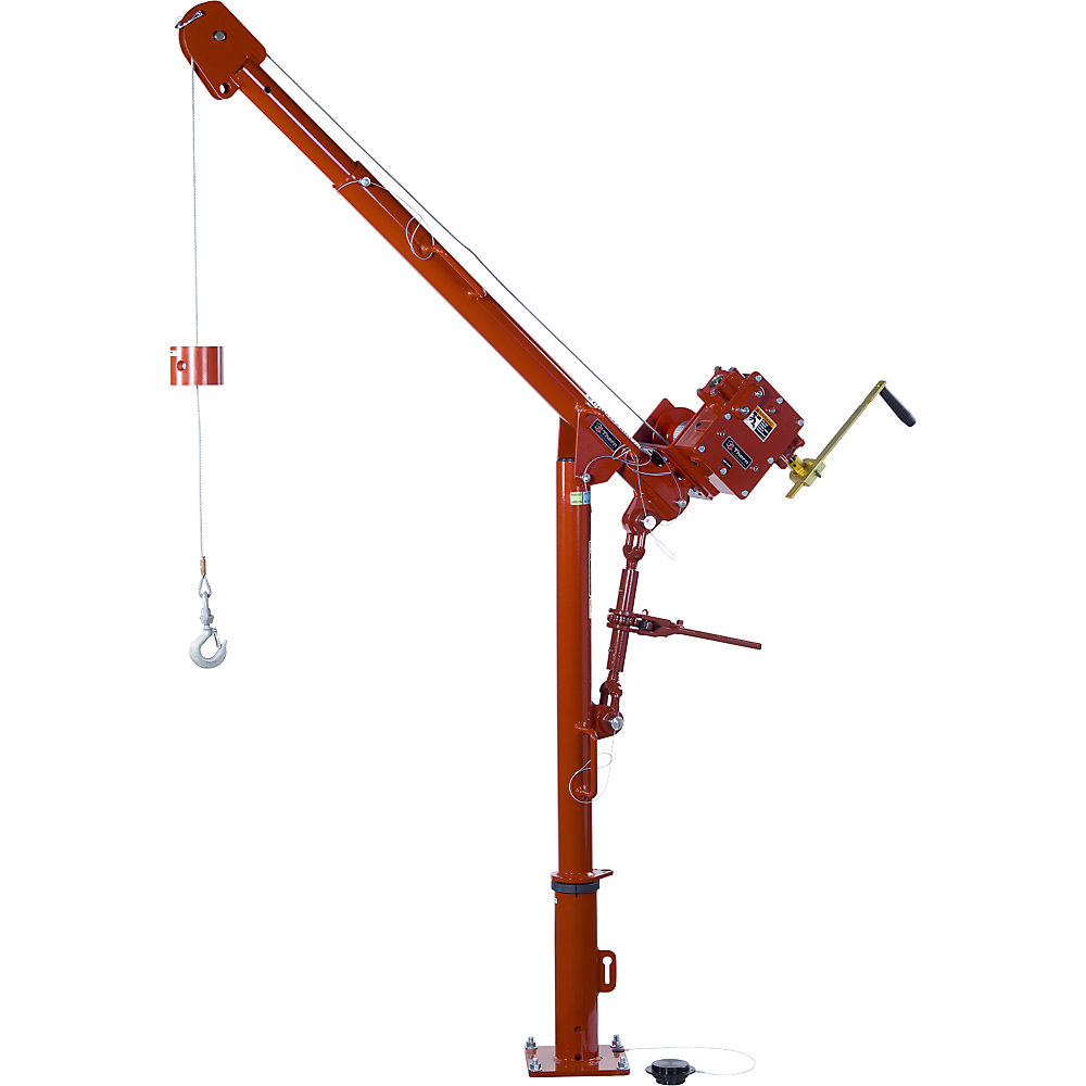 Thern COMMANDER 500 5PT5 slewing crane, powder coated, manual wire rope winch with worm gears, powder coated