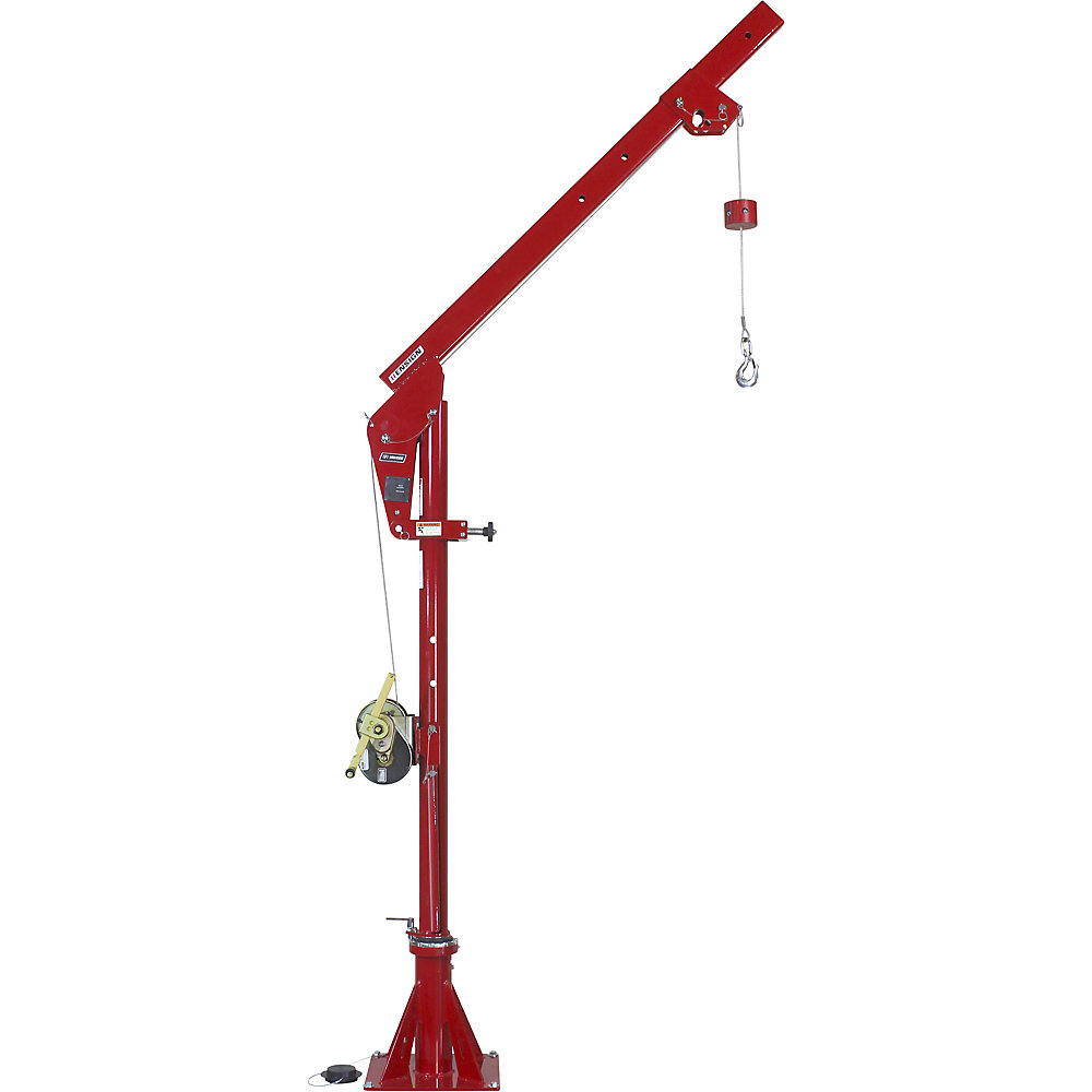 Thern ENSIGN 1000 5PA10 slewing crane, powder coated, manual wire rope winch with worm gears, powder coated
