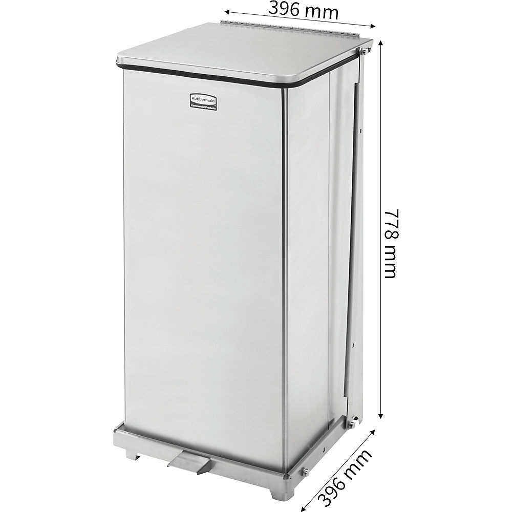 Rubbermaid Defenders Step-On Trash Bin Stainless Steel 49 l 2