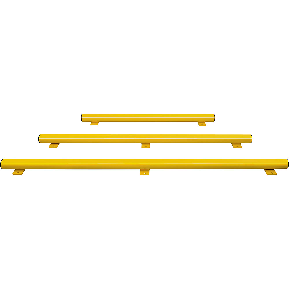 Unterfahrschutz-Balken, BxH 130 x 86 mm, feuerverzinkt, gelb kunststoffbeschichtet, Länge 1750 mm Black Bull 2