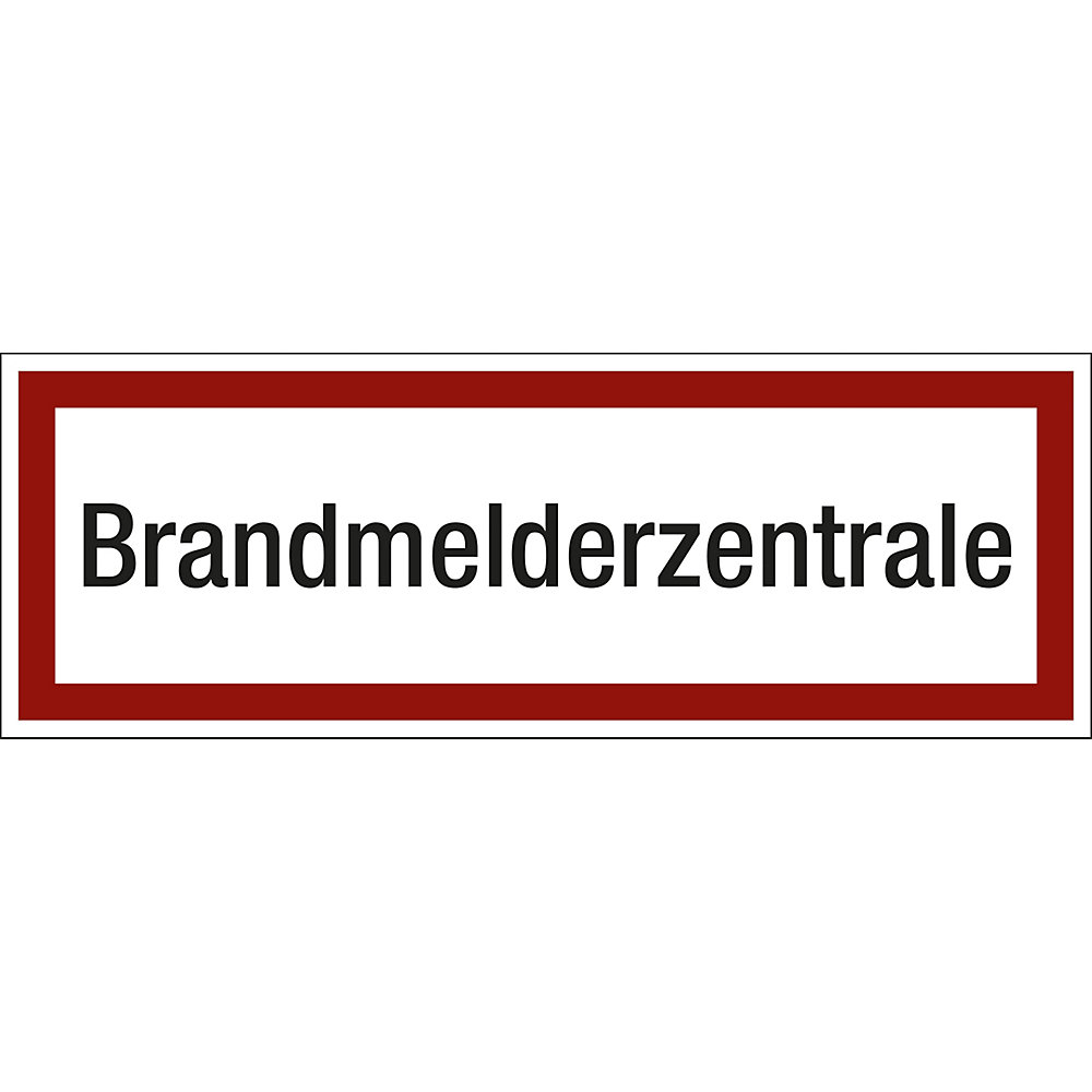 kaiserkraft Brandschutzkennzeichen für die Feuerwehr, Brandmeldezentrale, VE 10 Stk, Folie, LxH 297 x 105 mm